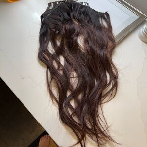4 Wefts of covet and mane 22 inch Luxurious Brown Hair Extension like new!